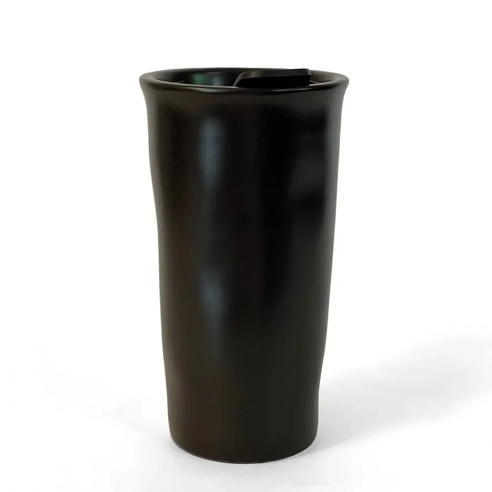 Rae Dunn by Magenta Bat Juice Halloween Travel Tumbler New 12 Oz Black Ceramic